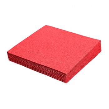 250 Stück Servietten 33 x 33 cm 1/4 Falz 3-lagig rot